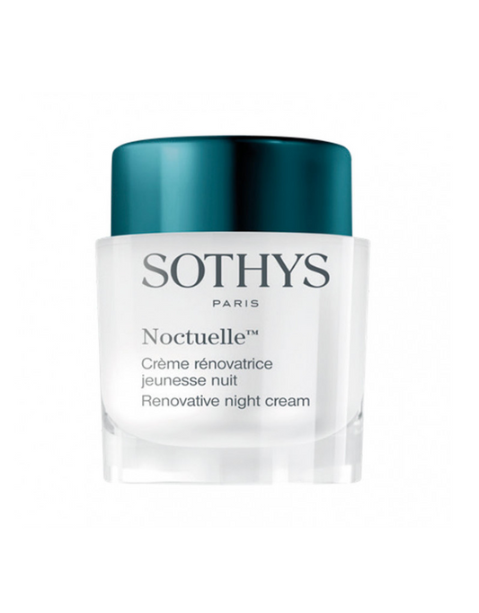Nacht na nacht vernieuwt deze verkwikkende, heerlijk geurende Sothys nachtcrème de Noctuelle Creme Renovatrice Jeunesse Nuit zichtbaar de jeugdigheid van uw huid.