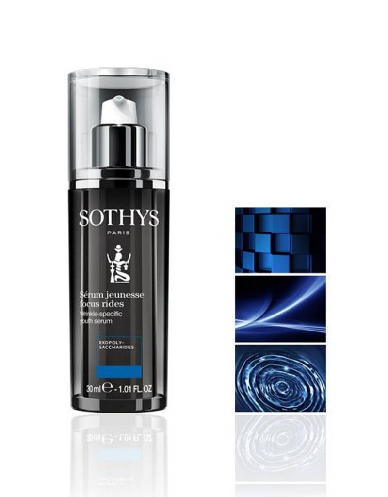 Sothys Serum Jeunesse Focus Rides voor het extra verstevigen van een ouder wordende huid. Werkt tegen verslapping, voedt en verjongt.