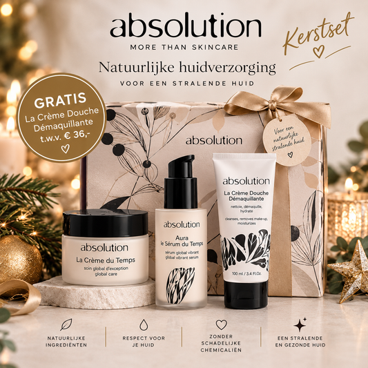 Absolution Pro-Aging Essentials, La Creme du Temps + Aura Le Serum + gratis Creme Douche Demquillainte