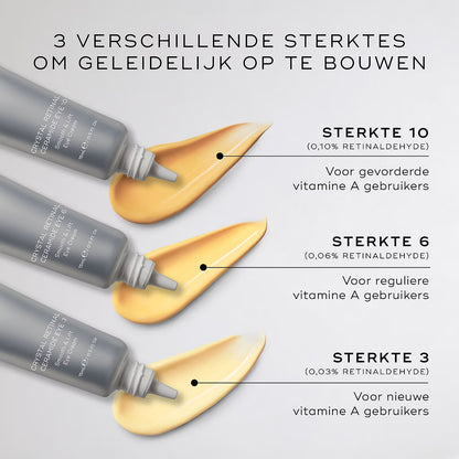 Voor nieuwe vitamine A gebruikers die meer resultaat willen voor de rimpels rondom de ogen.