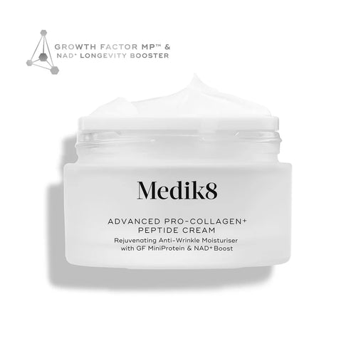Dag- en nachtcreme met hoge hydratatie, Growth Factor MiniProtein™, NAD+ Longevity Booster en Anti-A.G.E. Peptide.