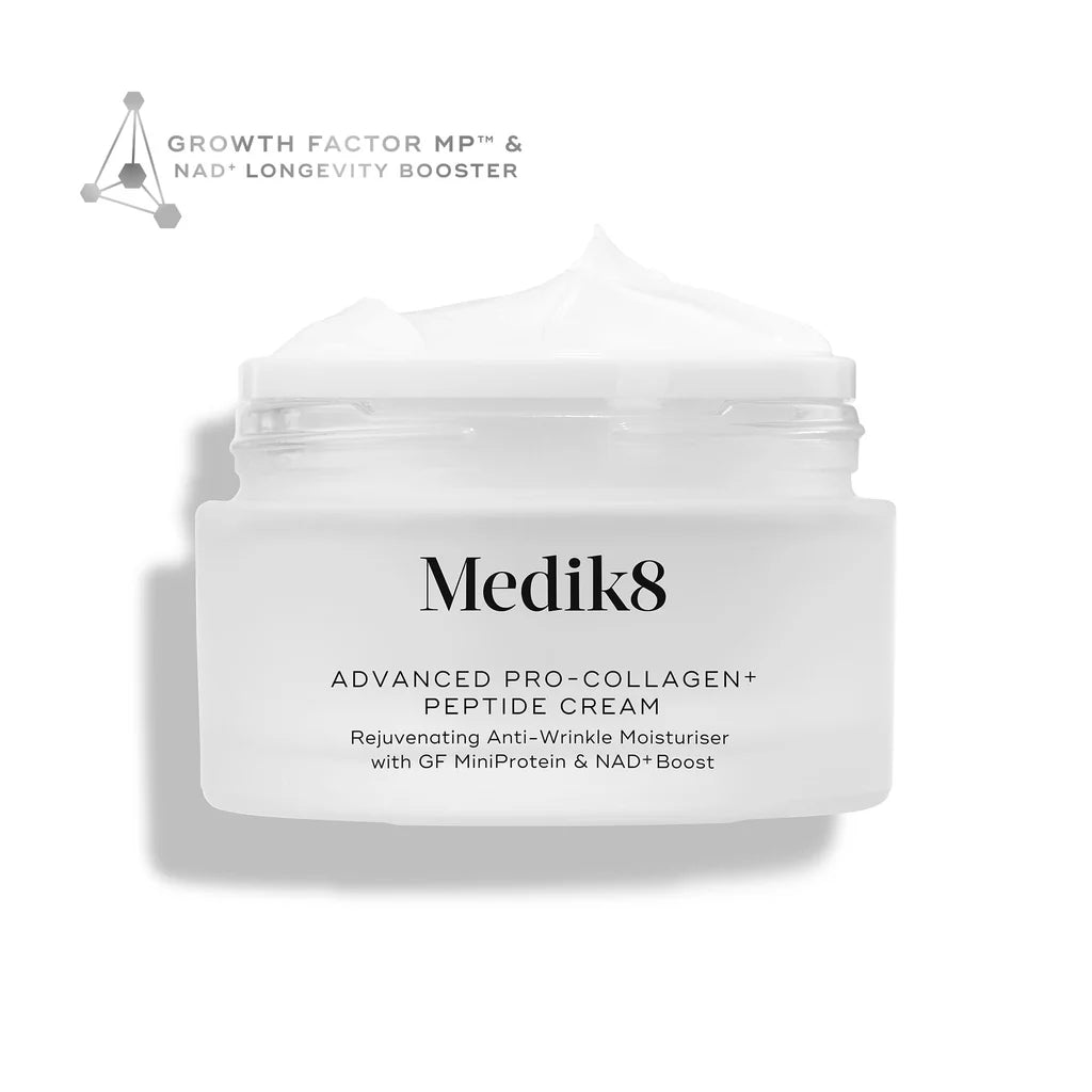 Dag- en nachtcreme met hoge hydratatie, Growth Factor MiniProtein™, NAD+ Longevity Booster en Anti-A.G.E. Peptide.