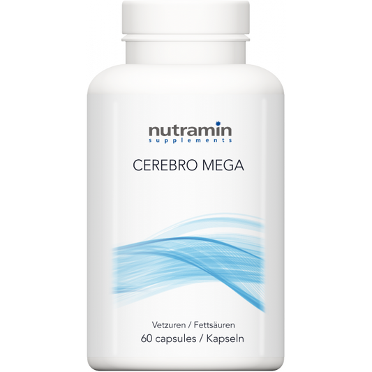 De Cerebero Mega vetzuren van Nutramin is eveneens een kwalitatief, hoogwaardig omega-3 supplement, rijk aan EPA en DHA. Perfect voor ondersteuning van de huidbarriere.