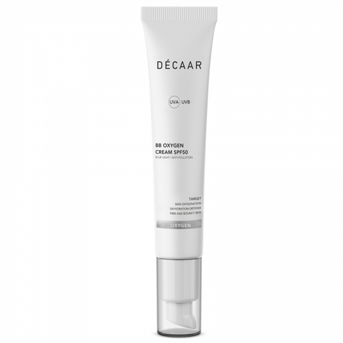 Décaar BB oxygen cream nude spf 50 - Geschikt voor de zongebruinde huid. Zeer goede bescherming tegen UV-licht. Camoufleert pigmentvlekjes en onzuiverheden. Zorgt voor een natuurlijke look
