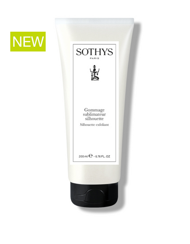 Sothys Gommage Sublimateur Silhouette Exfoliant is  romige peeling met suikerkorrels en fijngemalen vulkaangesteente die de huid zichtbaar zachter maakt.
