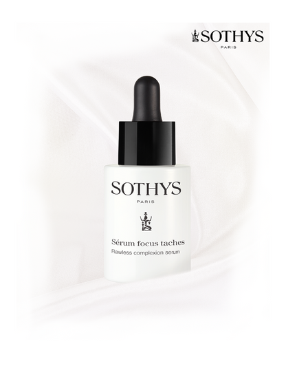 Serum Focus Taches van Sothys is het resultaat van een unieke combinatie van 9 actieve ingrediënten uit de wetenschap en de natuur om alle soorten pigmentvlekken te bestrijden als gevolg van de zon, ouderdom, acné, etc.